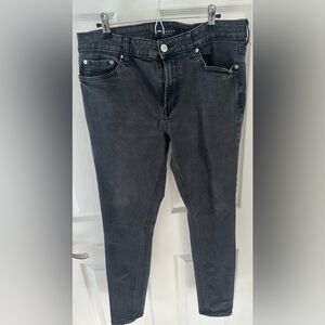 PacSun Men's Washed Black Charcoal Stretch Skinny Jeans Size 34 x 30